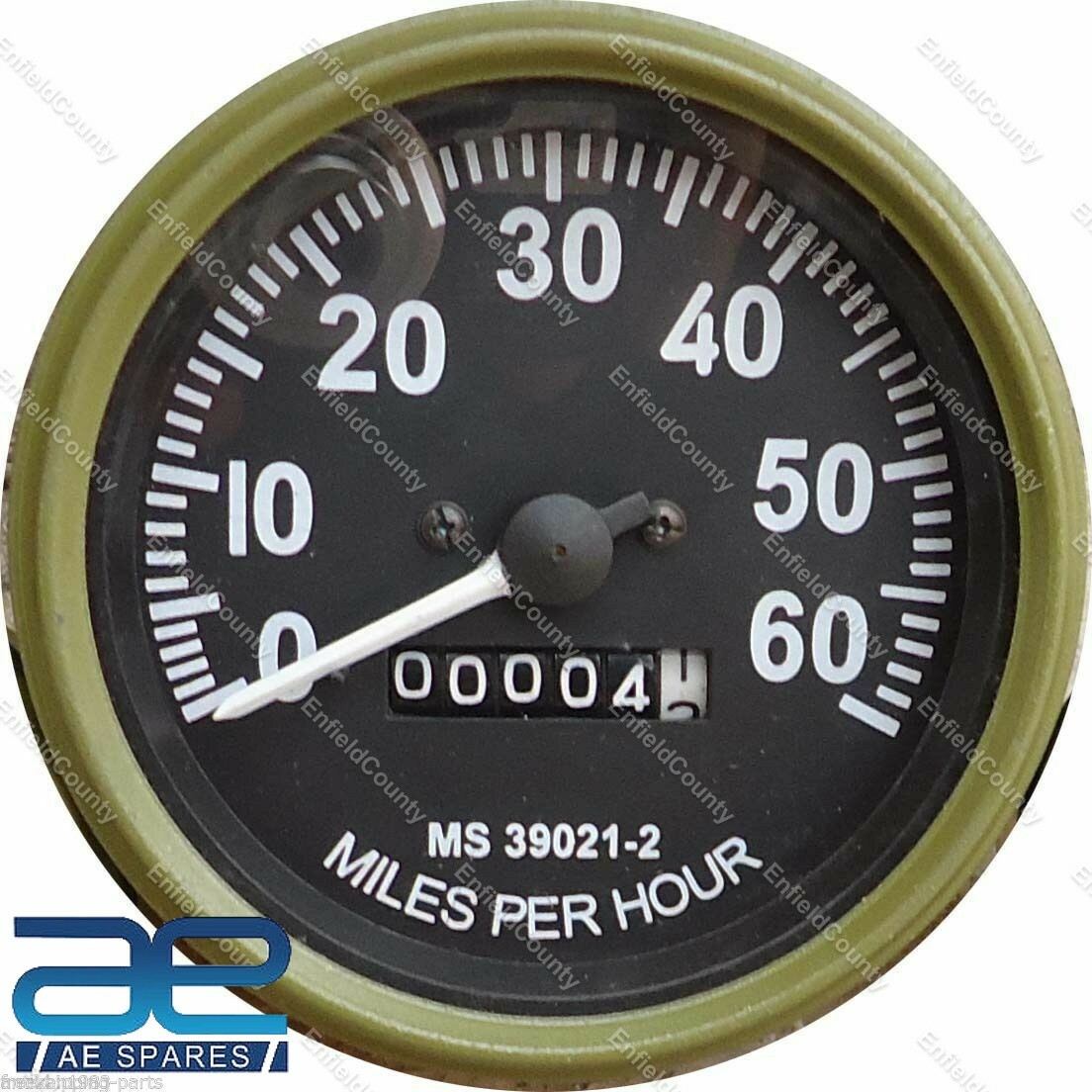 Fits Willys MB Ford GPW M38 CJ2A CJ3A Jeeps Speedometer Olive Green Bezel 