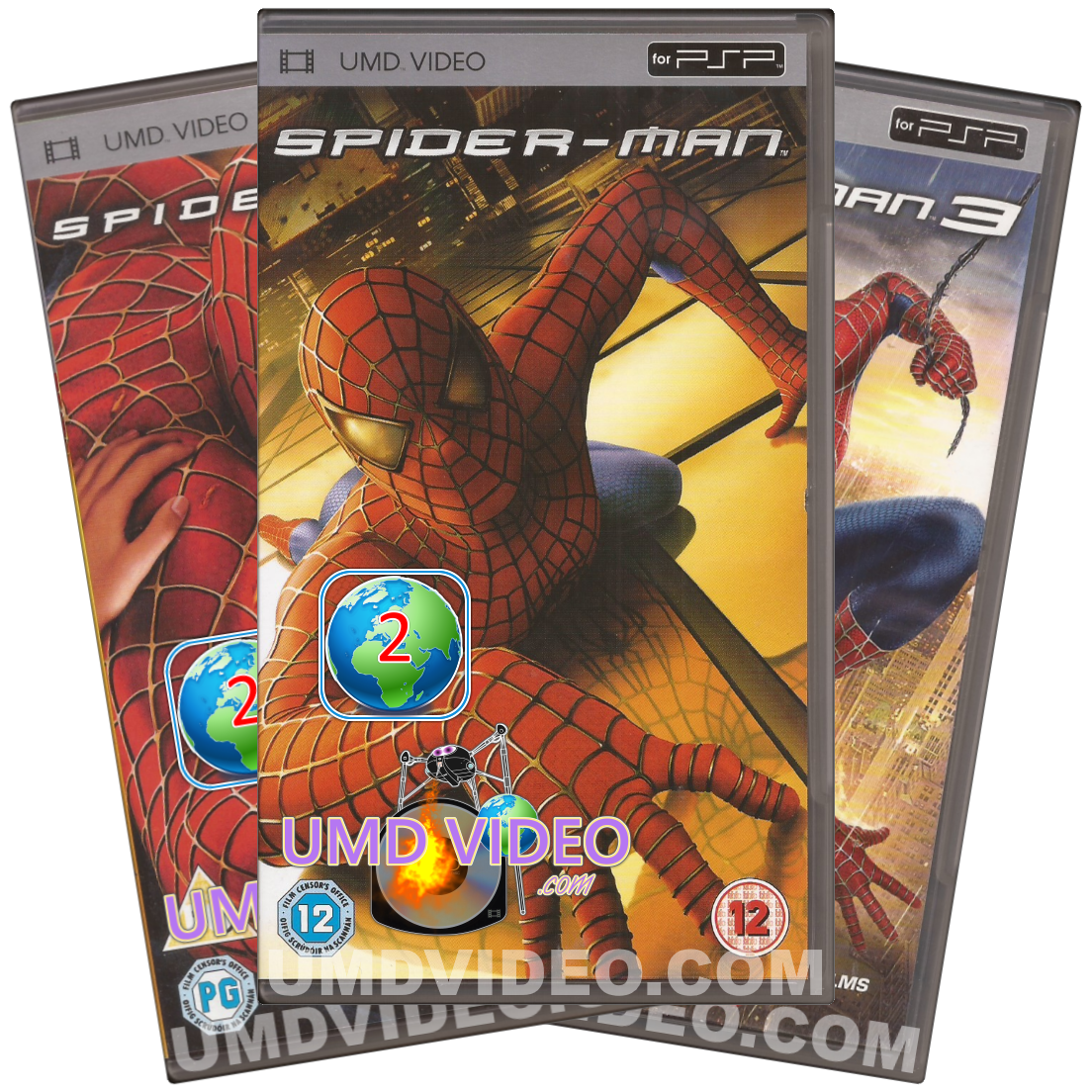 PSP UMD Movies - Spider-Man 1/2/3 [Region 2] | eBay