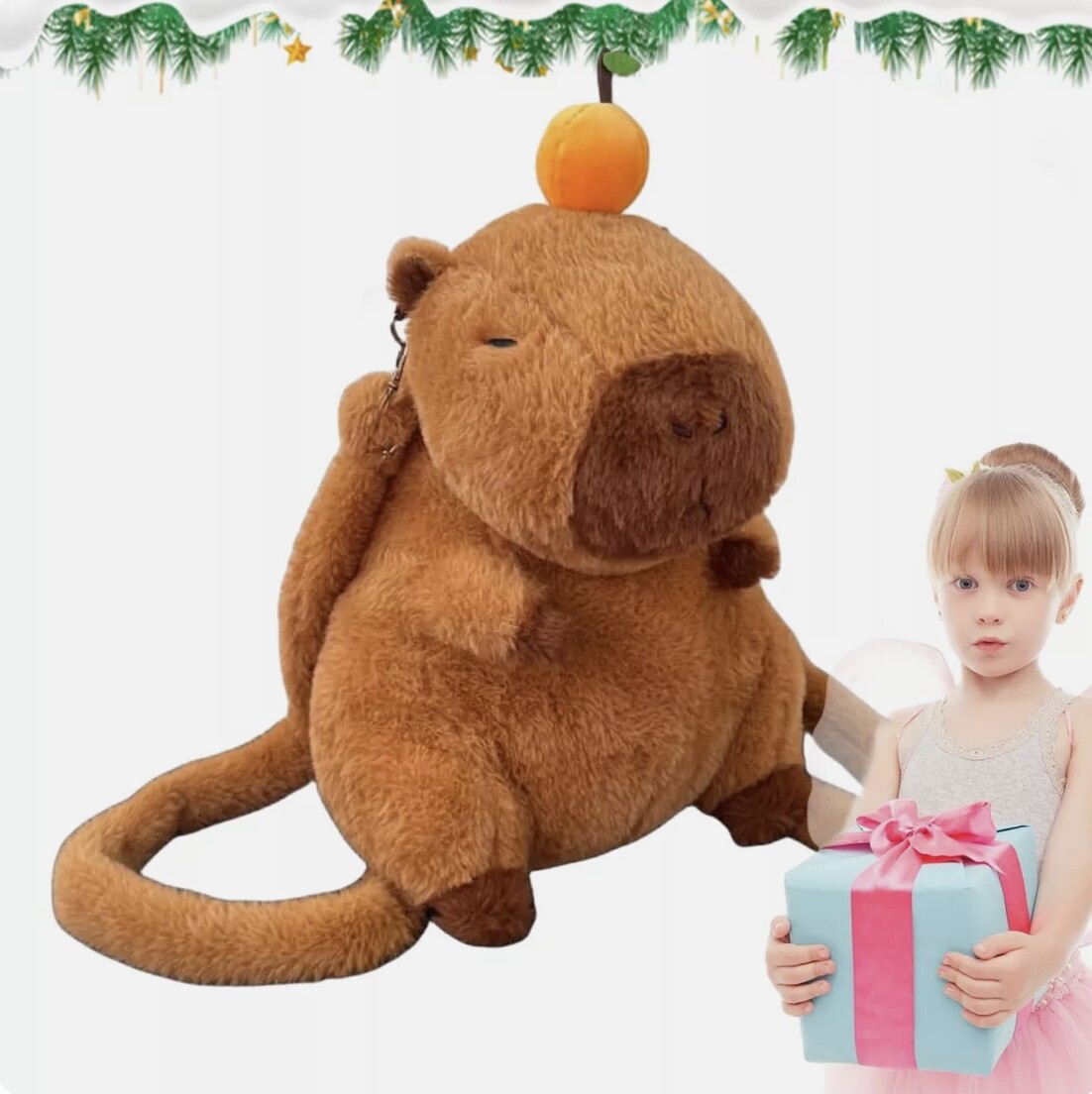 Capybara Plush Backpack Fashion Crossbody Shoulder Bag Stuffed Plushie Doll Gift
