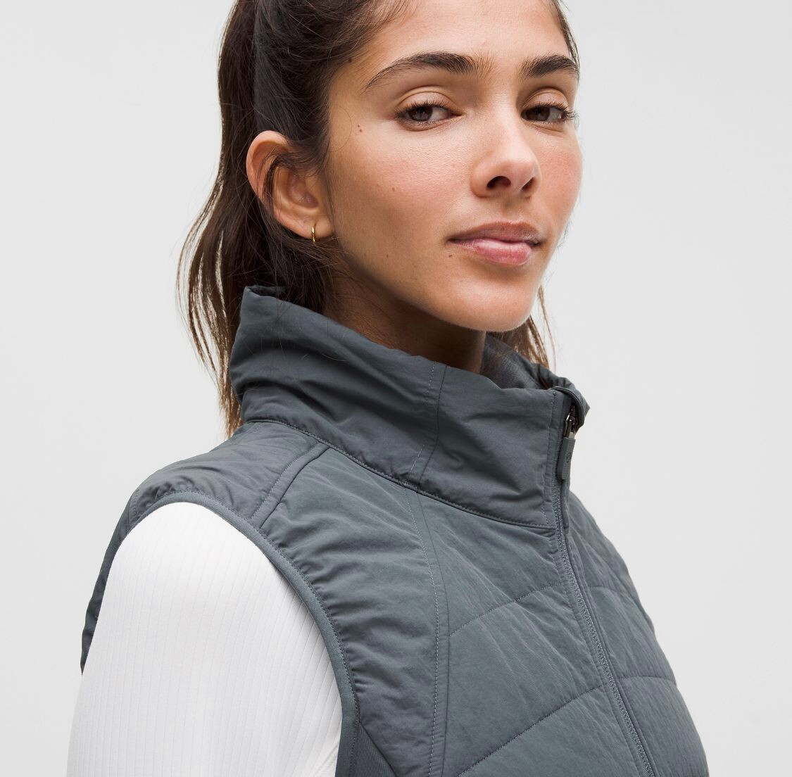 Pre-owned Lululemon Lulu?lemon Another Mile Vestoil Grey024681012nwtusps Ship In Oil Grey