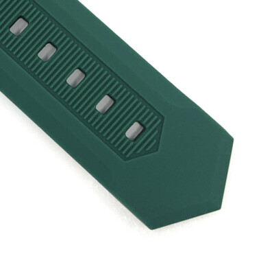 18mm Ribbed Silicone Watch Band for Michele Belmore Caber Cape CSX