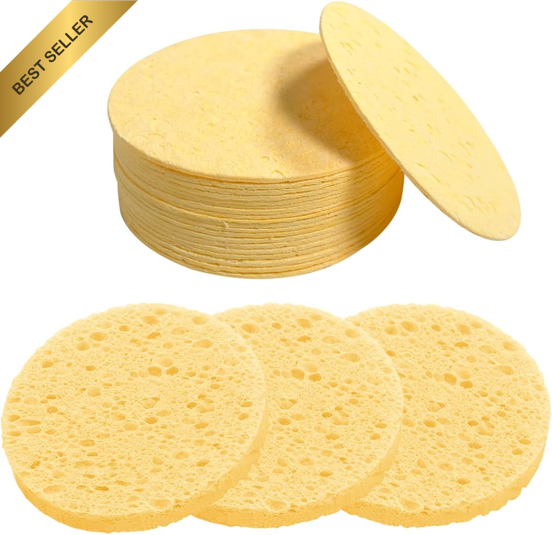Professional Exfoliating Sponges Pads, 20 Pcs Face Cleansing Sponges for Removin