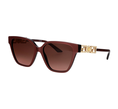 Pre-owned Versace 0ve4471bf-54755m Perla Dark Ruby Sunglasses
