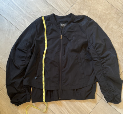 Athleta Wayfarer Bomber Jacket, Coastline Black Size Medium- NWOT