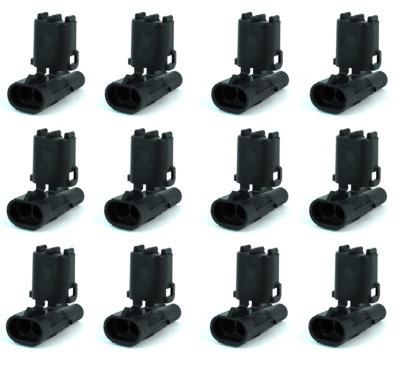 Delphi Packard 12010973 (2 Circuits) Male Weatherpack, Waterproof (Pack of 12)
