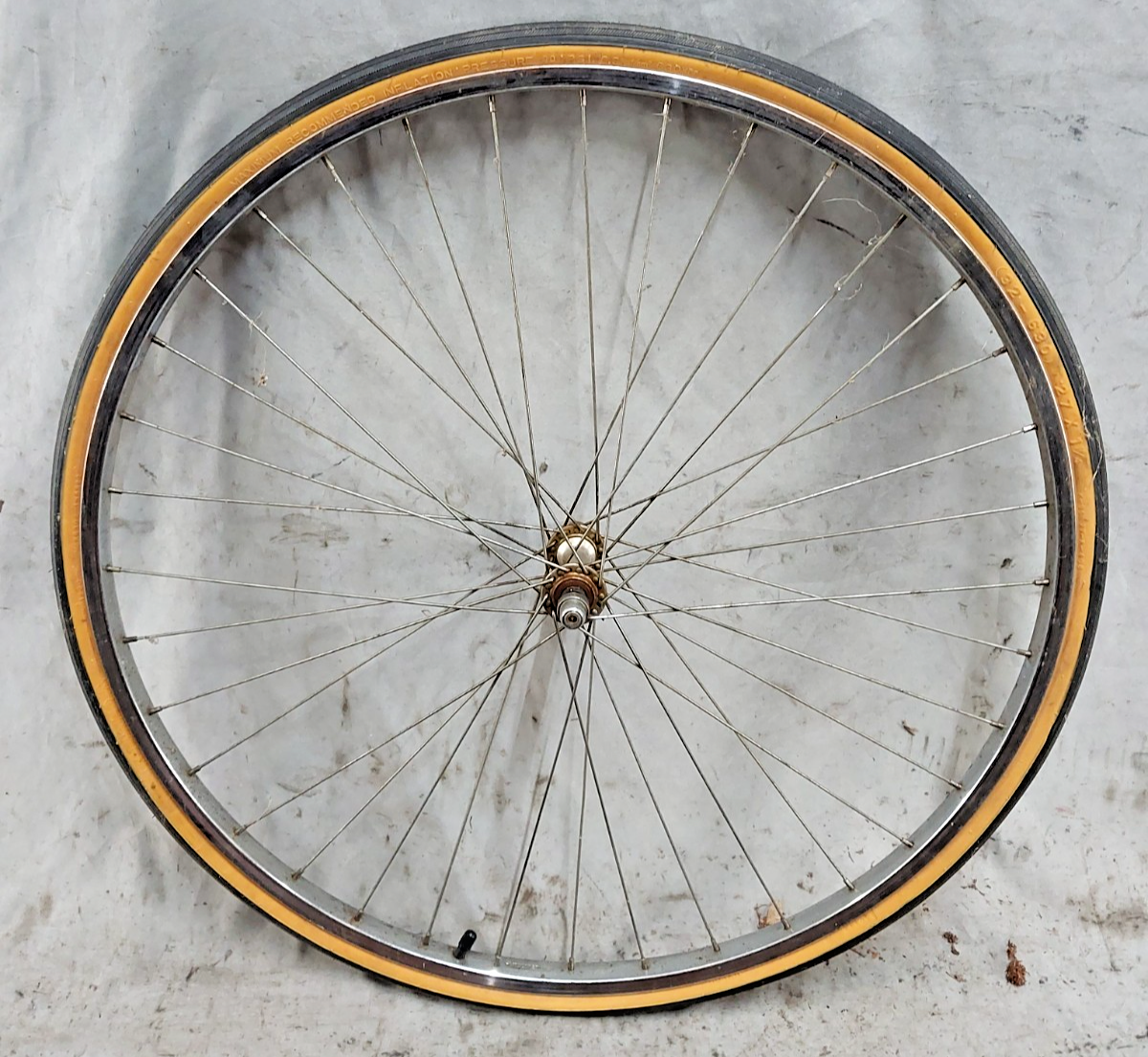 Kinlin 27" Vintage Front Road Bike Wheel Sunshine Hub Silver Schrader AV QR 36H~