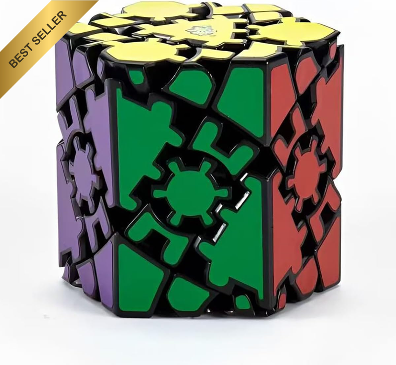 Gear Hexagonal Prism Cube Gear Column Cube Twist Brain Teaser - Multi-Colored -