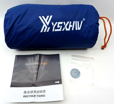 Camping Sleeping Pad with Pillow Lightweight Inflatable Camping Mat, Navy