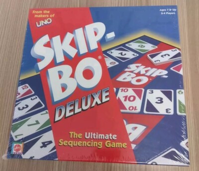 Skip-Bo Deluxe Card Board Game 2001 Mattel From The Makers of Uno