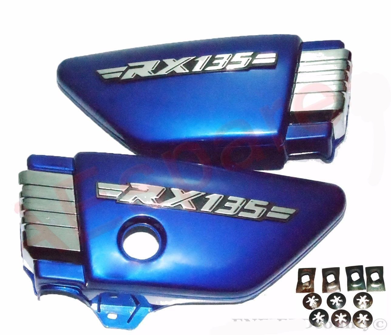 New Yamaha RX135 Side Panel Set Blue Plastic Made For RX 135 CC Motorcycles 