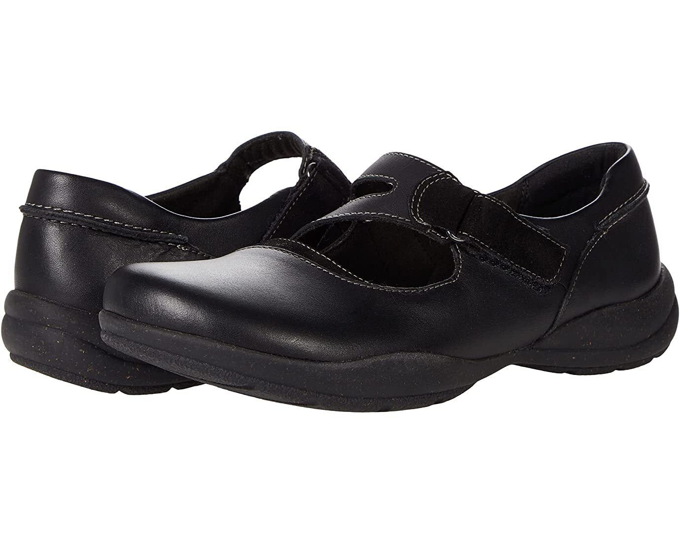 

Clarks ROSEVILLE JANE Womens Black Combination 61992 Mary Jane Туфли на плоской подошве, Черный