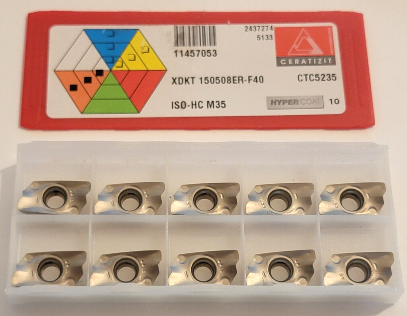 格安SALEスタート！ F40 150508ER XDKT CTC5235 FACTORY ** INSERTS 4 ** CERATIZIT 果物