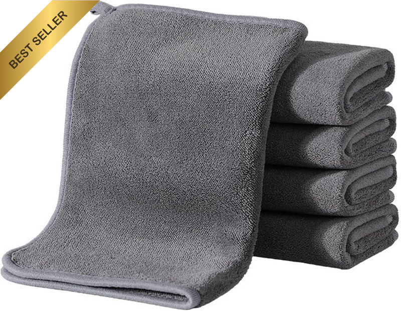 2 Pack Heavy Duty 60Cm*40Cm Grey Super Absorbent Scratch Free Microfiber Car Dry