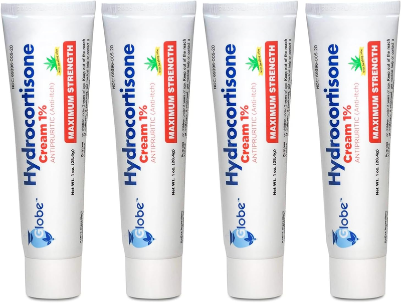 Globe 4 Pack Hydrocortisone Maximum Strength Anti-Itch Cream 1...