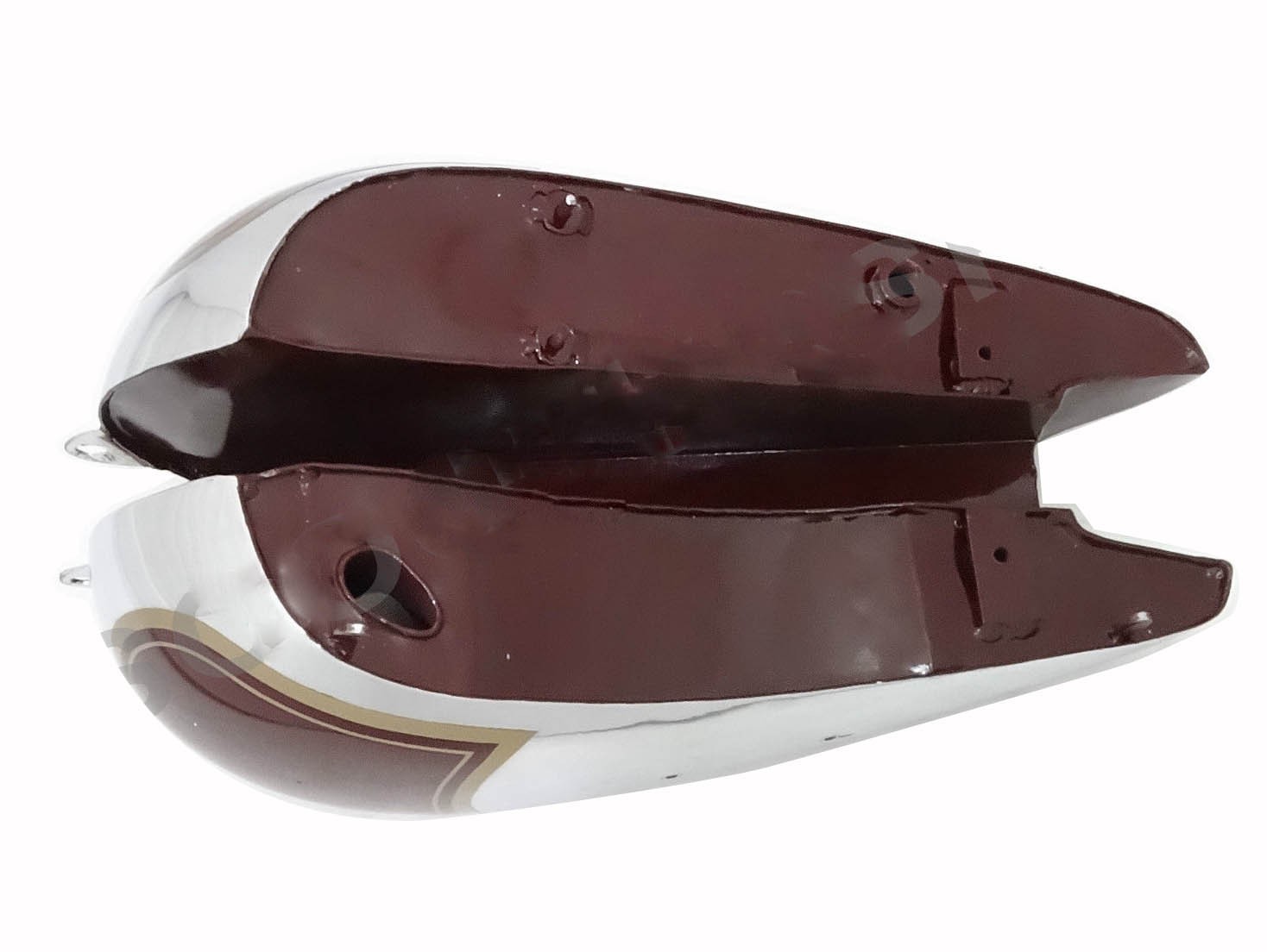 New BSA C10 C11 Maroon Painted Chrome Plated Petrol Fuel Tank 