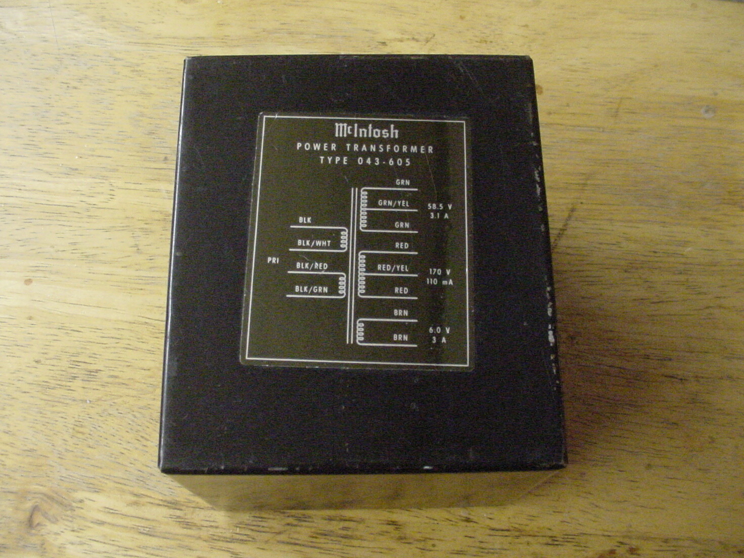 MCINTOSH POWER TRANSFORMER TYPE 043-605