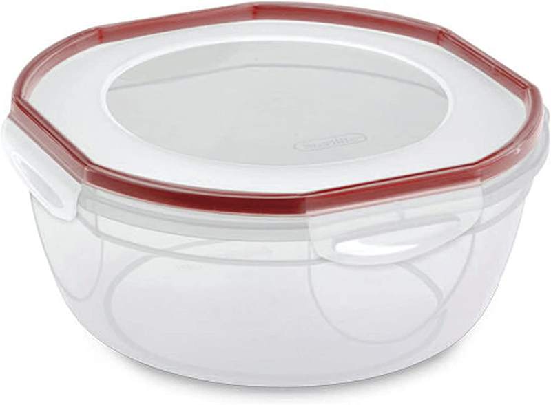 Sterilite Rocket Red Ultra Seal Latching Bowl, 4.7 Quart