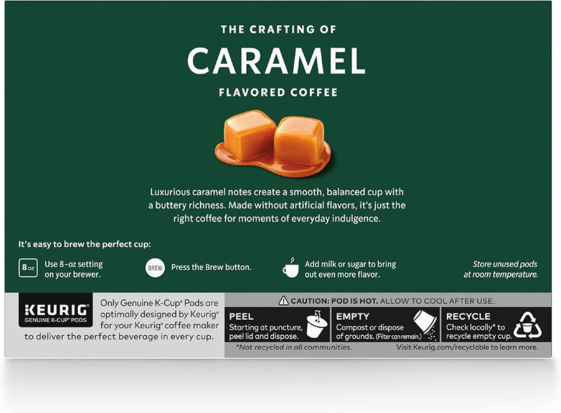 Starbucks Medium Roast K-Cup Coffee Pods &mdash; Caramel for Keurig Brewers &mdash; 6 Boxes