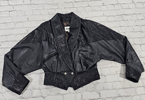 ジャケット・アウター 80s short real leather bomber jacket vtg 80s Vtg short real leather bomber jacket