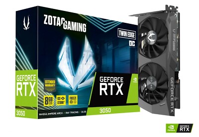 ZOTAC GAMING GeForce RTX 3050 Twin Edge OC 8GB DGGR6 128bit Graphics Card - New!