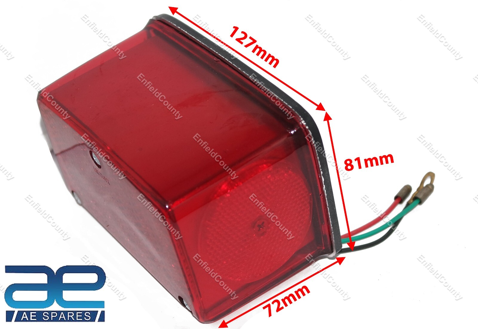 Fits Royal Enfield Early Models Rear Box Type Tail Light Kit Assembly 