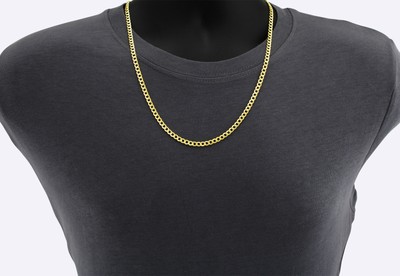 Pre-owned Nuragold 10k Yellow Gold 4.5mm Womens Curb Cuban Italian Link Chain Pendant Necklace 16"