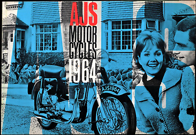 AJS Motocycle Brochure Hurricane Sapphire Senator 1964 Original