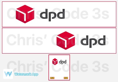 Code 3 Adhesive Vinyl Rigid Decal - DPD Red livery 1/50 1/76 1/64