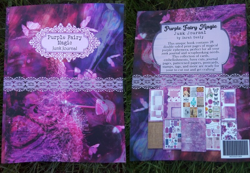 Purple Fairy Magic Junk Journal Kit Scrapbook Ephemera Book cards