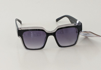 Foster Grant Style for Y.O.U.  Sunglasses Black & Clear Frame Low Bridge Fit
