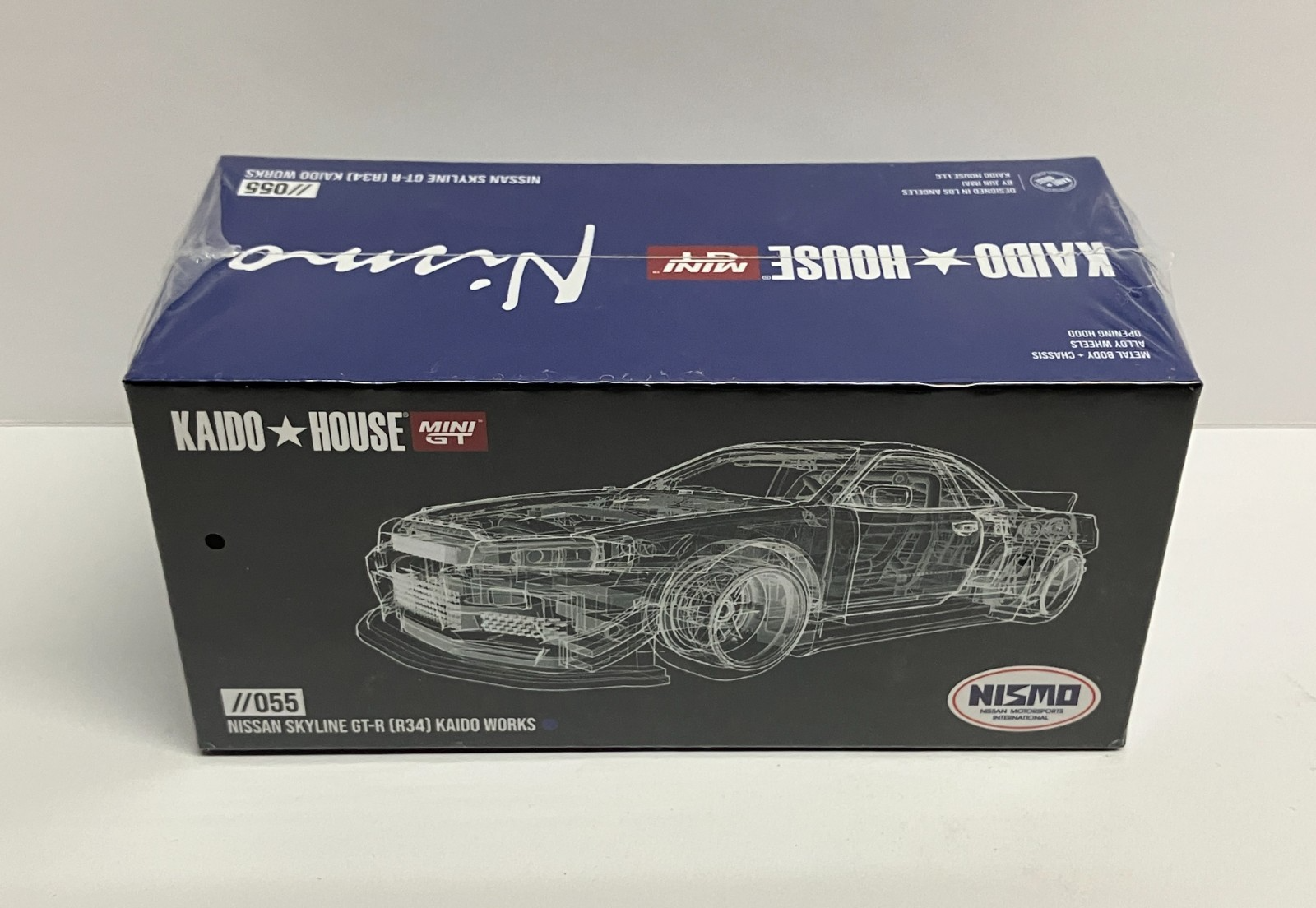 Mini Gt Kaido House 1/64 Nissan Skyline GT-R R34 NISMO BLUE