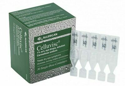 Allergan Celluvisc 1% eye drops carmellose sodium 30 x 0.4ml  single dose vials