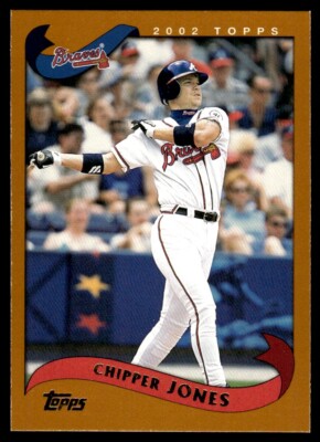 2002 Topps Baseball Card Chipper Jones Atlanta Braves #410