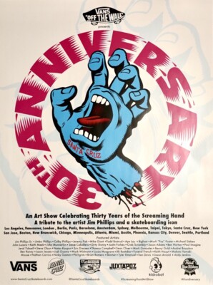 Jim Phillips 30th Anniversary Screaming Hand Poster Santa Jim Phillips 30th Anniversary Screaming Hand Poster Santa