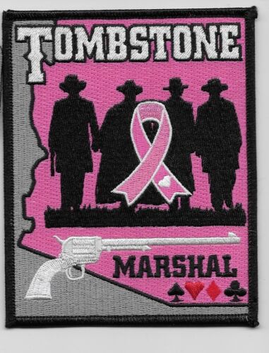 Tombstone Marshal Police Breast Cancer awareness patch State Arizona AZ