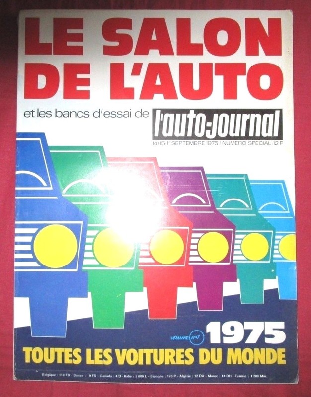 L'Auto-Journal  NÂ° Special Salon 1975  De Septembre 1975