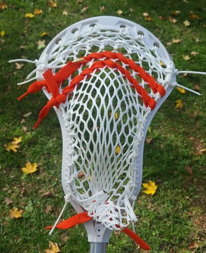 1 New Lacrosse Head Hand Strung w/ USA Made Semi-Soft Mesh & Strings