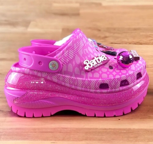 BARBIE THE MOVIE MEGA CRUSH CLOG CROCS WOMENS SIZE 8W /6M