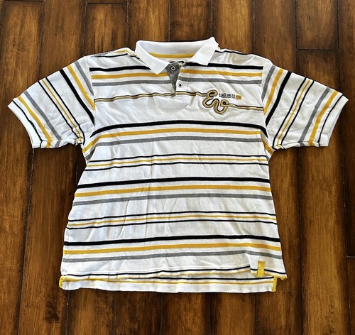 Ecko Unltd Polo Shirt Striped Men's 2XL XXL Streetwear 90s