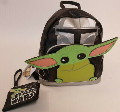 Disney Stars Wars Baby Yoda Mandalorian KIDS Mini Backpack Coin Purse 10x8x5'' 