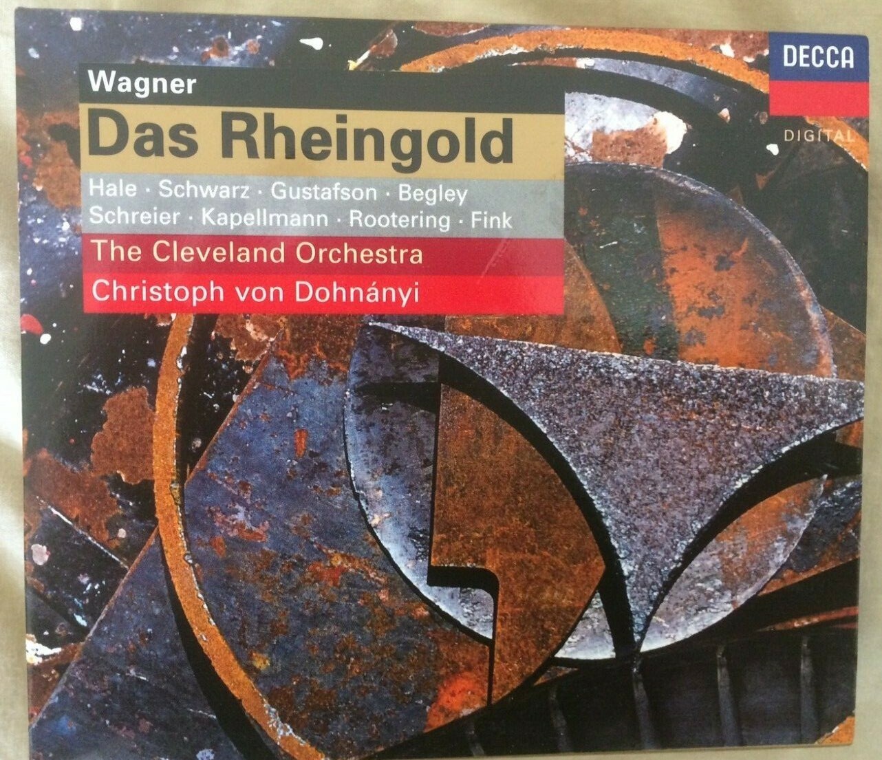 Wagner - Das Rheingold, Hale, The Cleveland Orchestra, Christoph von Dohnányi, Germany 1995 Decca 443 690-2 Wagner - Das Rheingold, Hale, The Cleveland Orchestra, Christoph von Dohnányi, Germany 1995 Decca 443 690-2