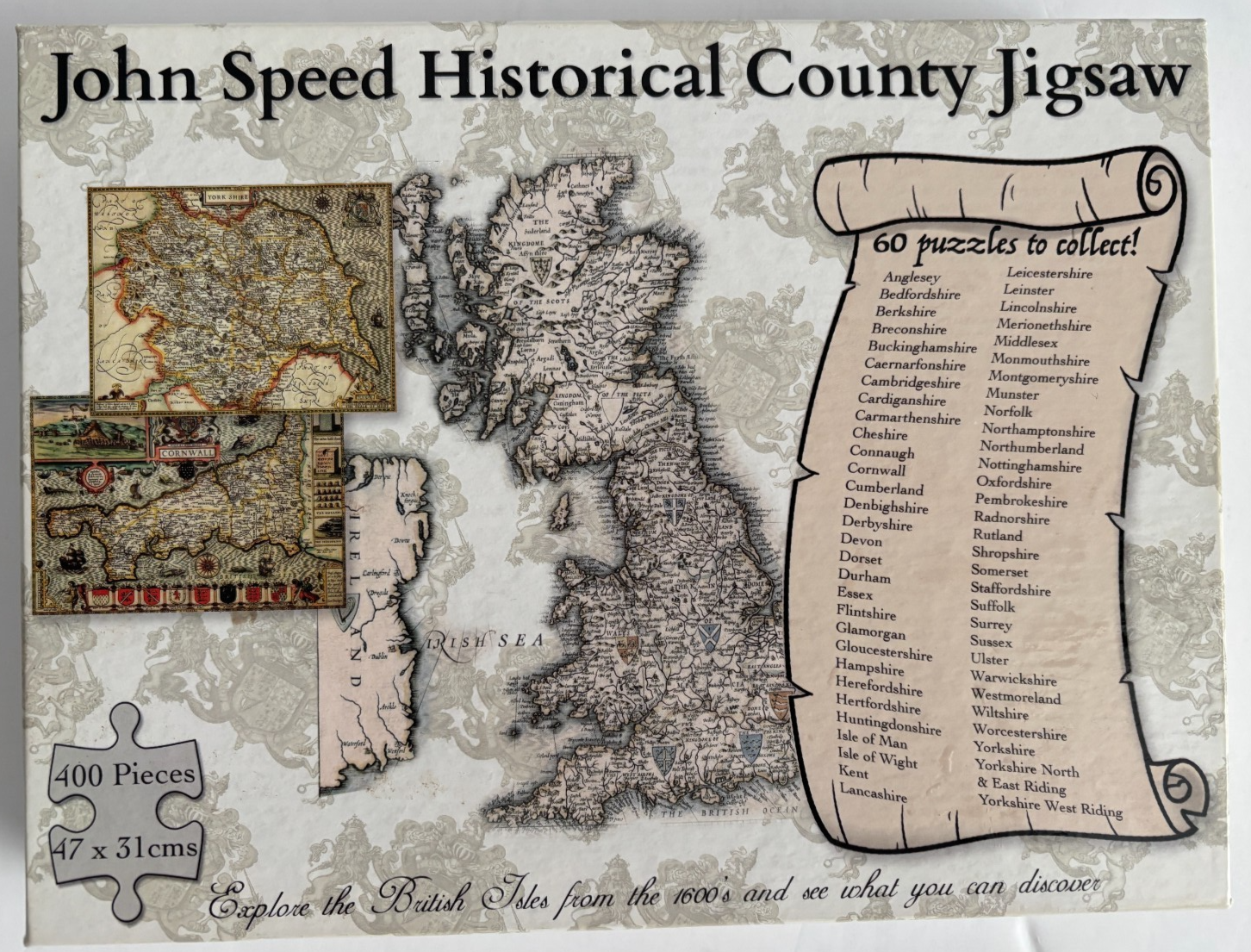 1000 Teile Puzzle – Historische Karte Von Sussex, Made In UK