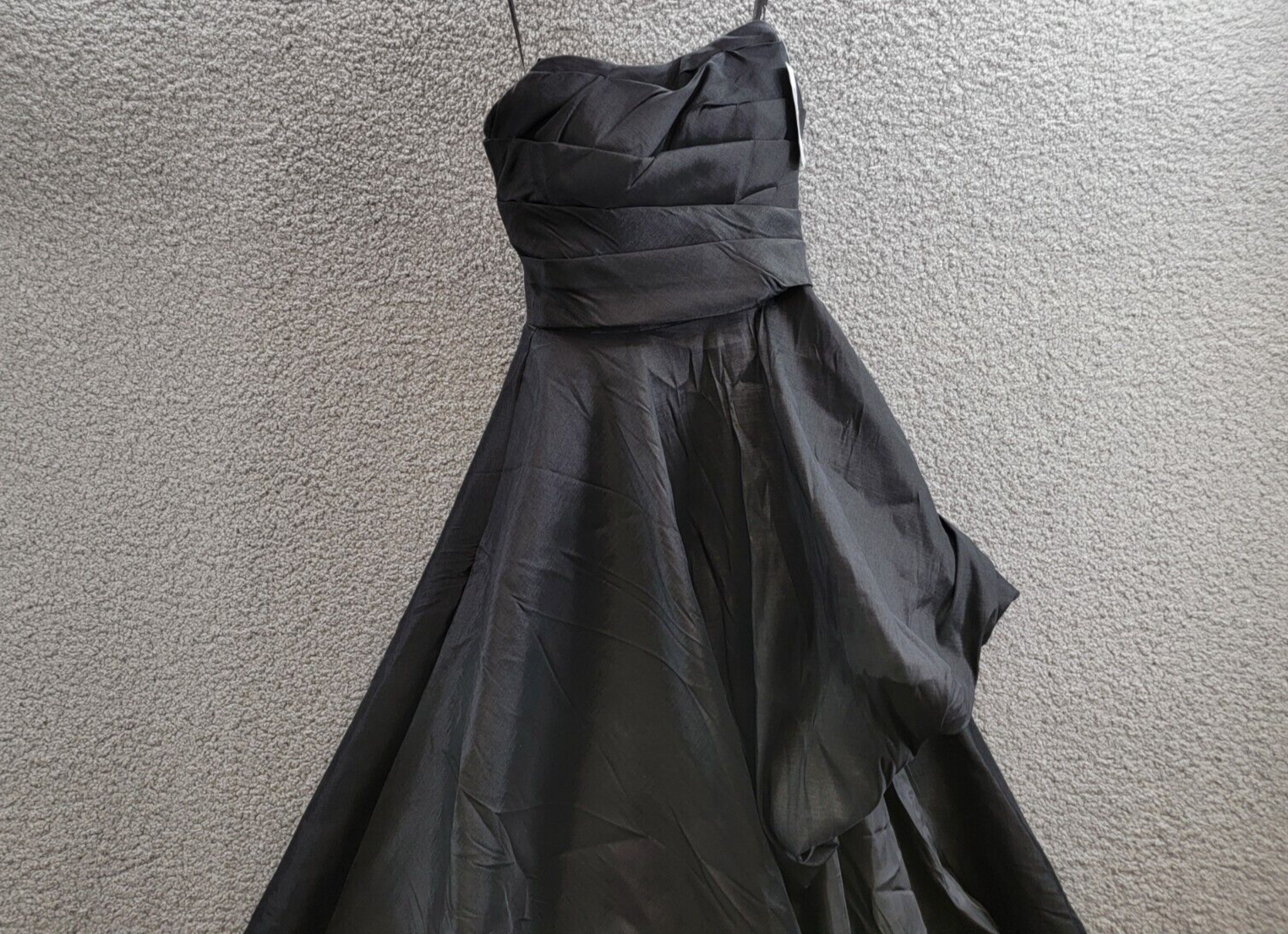 Blondie Nites Strapless High-Low Gown Juniors' 1 Black Sweetheart Neck Back Zip - Picture 3 of 16