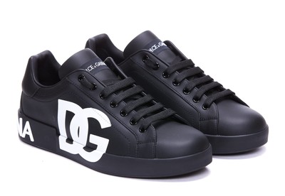 Pre-owned Dolce & Gabbana Portofino Sneakers In Black