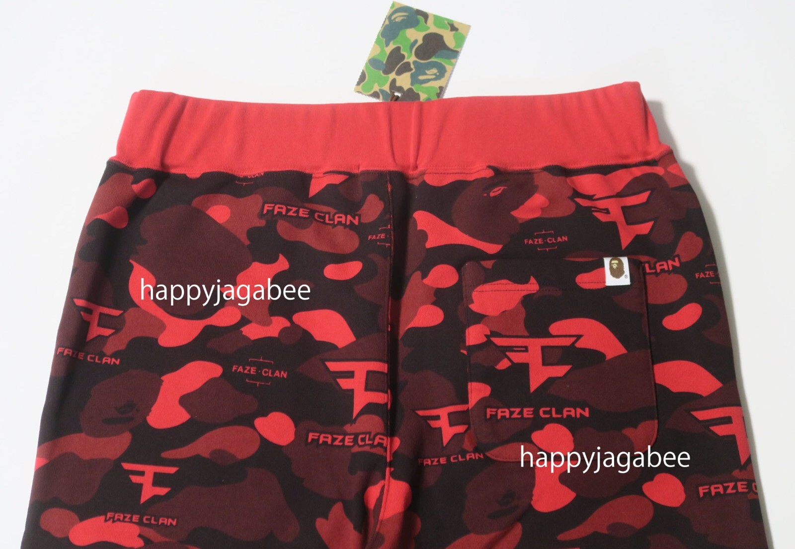Pre-owned Bape A Bathing Ape Men's  X Faze Clan Sweat Pants In Red