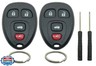 Key Fob Shell Case Replacement Fits for 2007-2014 Chevy Suburban Tahoe 09-17 Traverse 07-14 GMC Yukon 08-17 Acadia Buick Enclave 07-13 Escalade Keyless Entry Car Remote Cover (4 Buttons A)