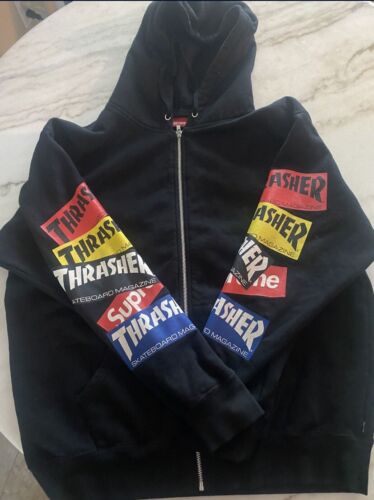 supreme thrasher multi logo zip up hoodie | eBay supreme thrasher multi logo zip up hoodie | eBay