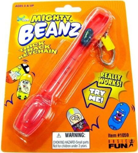 *RARE* Mighty Beanz Trick Track Keychain ~ Basic Fun 2004 Retired Factory Sealed