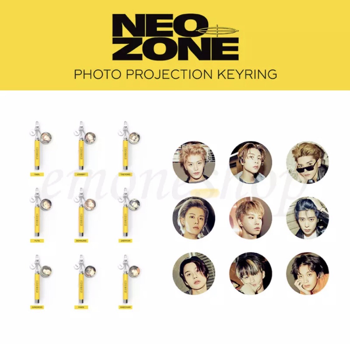 JAEHYUN] NCT127 NEO ZONE PROJECTION LIGHT STICK KEY RING