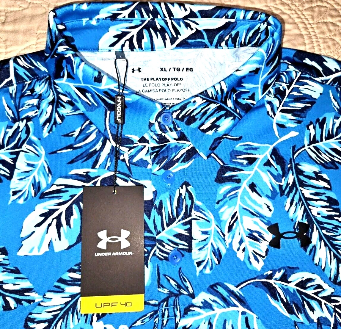 NEW UNDER ARMOUR, MENS SIZE XL, HAWAIIAN PLAYOFF 2.0 UPF